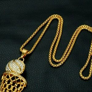 Men's Basketball Charm Necklace